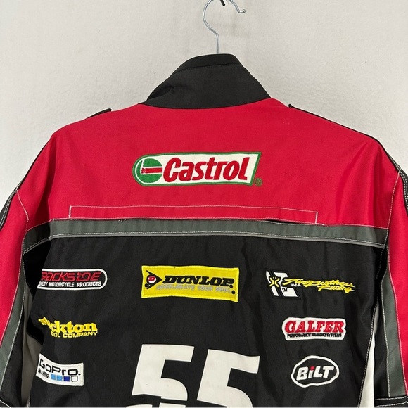 Bilt Racer Biker Jacket Patches Men’s XL Black - Picture 9 of 13